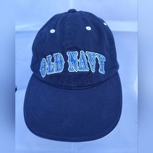 Old Navy Unisex Black Baseball Cap Hat Size  L-XL Adjustable Embroidered